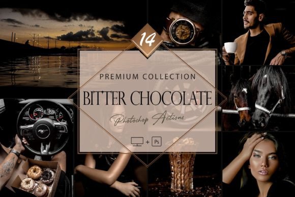 Download 14 Photoshop Actions, Bitter Chocolate - Premium Resources