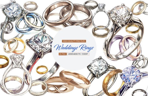 Download Weddings Rings Clipart - Weddings Collection