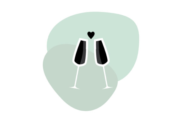 Download Weddings Black Couple Glasses - Weddings Collection